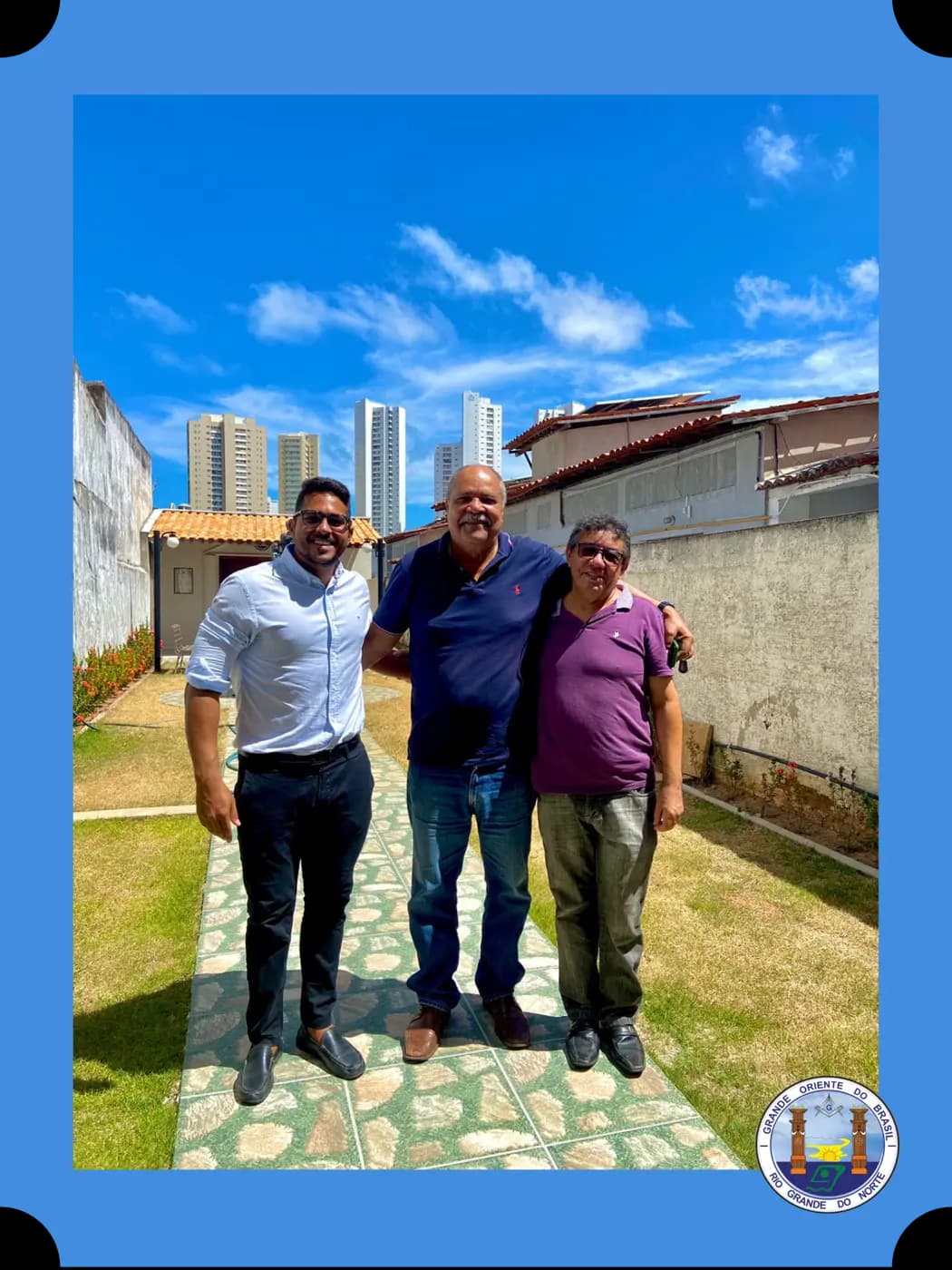 Registro fotográfico: Visita do V.M. Erasmo Filho e da Fraterna Monique Escóssia à Sede do GOB-RN