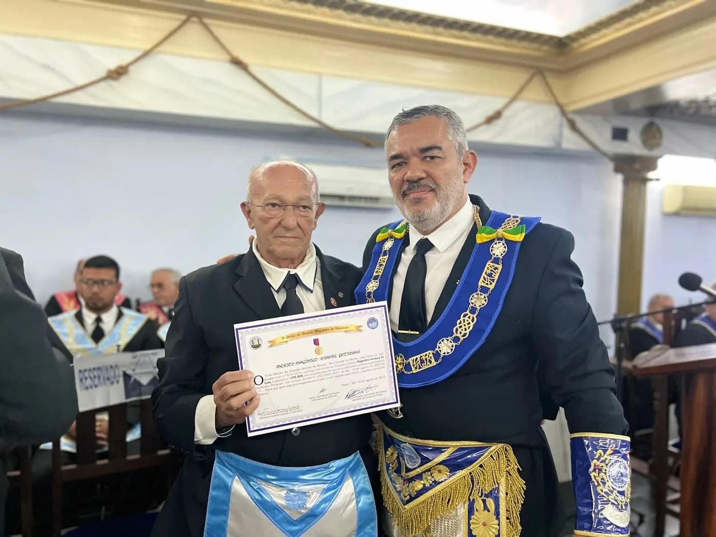 Registro fotográfico: SESSÃO MAGNA PÚBLICA CONJUNTA (GOB/RN, GLERN E GORN), ALUSIVA AO DIA DO MAÇOM/2023.