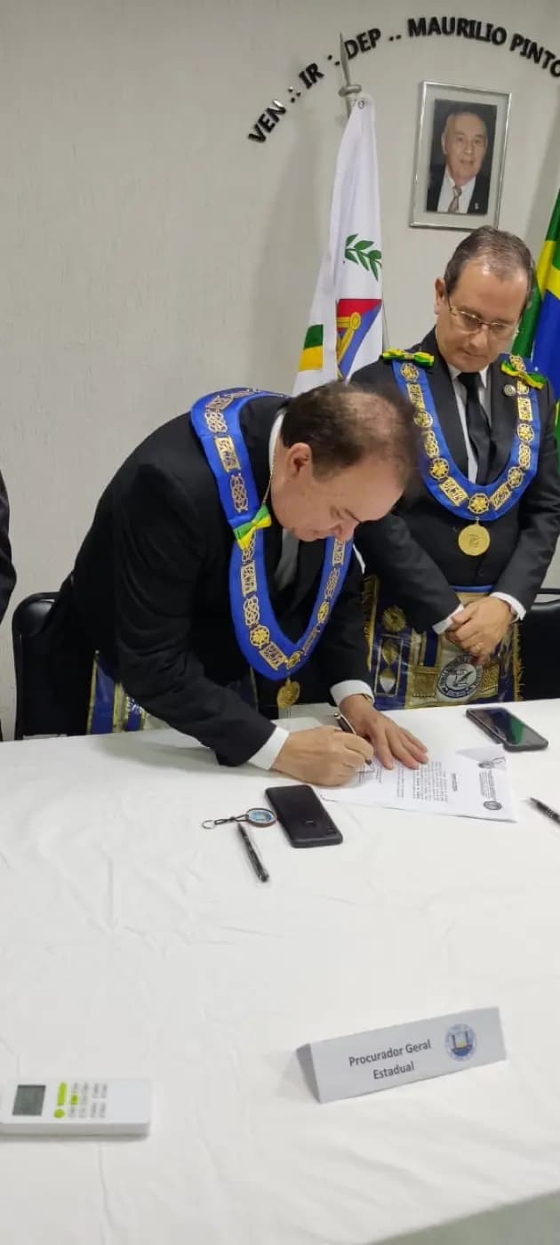Registro fotográfico: CERIMÔNIA DE POSSE DOS MEMBROS DOS TRIBUNAIS MAÇÔNICOS E DO PROCURADOR-GERAL ESTADUAL MAÇÔNICO DO GOB/RN