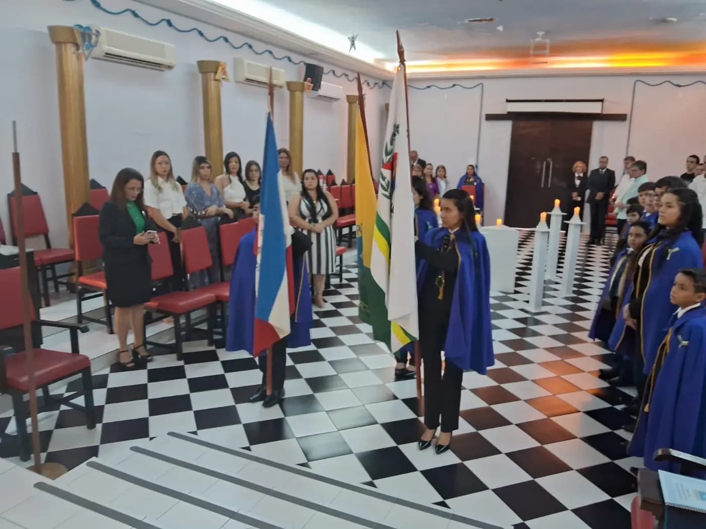 Registro fotográfico: PARTICIPAÇÃO DO GRÃO-MESTRE DO GOB/RN NA SESSÃO DE ADMISSÃO DE NOVOS MEMBROS DO NÚCLEO ALFA UNIÃO NATALENSE APJ GOB RN (AÇÃO PARAMAÇÔNICA JUVENIL) E ALUSIVA AO ANIVERSÁRIO DE 24 ANOS DE FUNDAÇÃO DO NÚCLEO