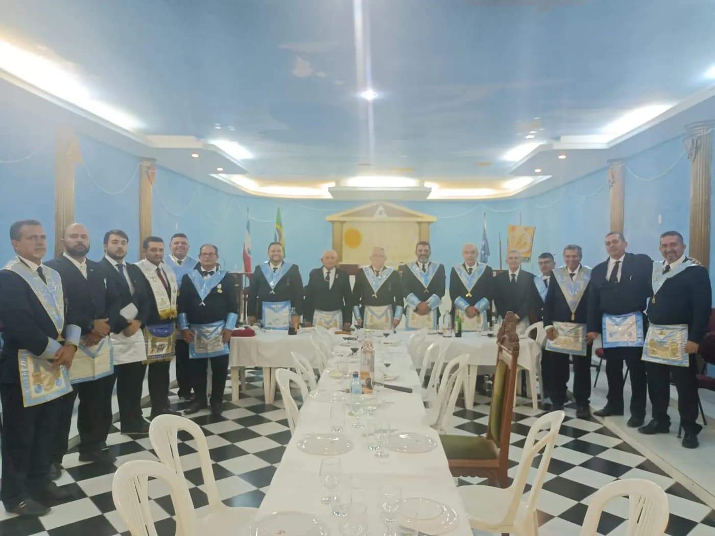 Registro fotográfico: BANQUETE RITUALÍSTICO DE SOLSTÍCIO DE INVERNO REALIZADO PELA LOJA MAÇÔNICA UNIÃO NATALENSE Nº 2.414, ORIENTE DE NATAL/RN.