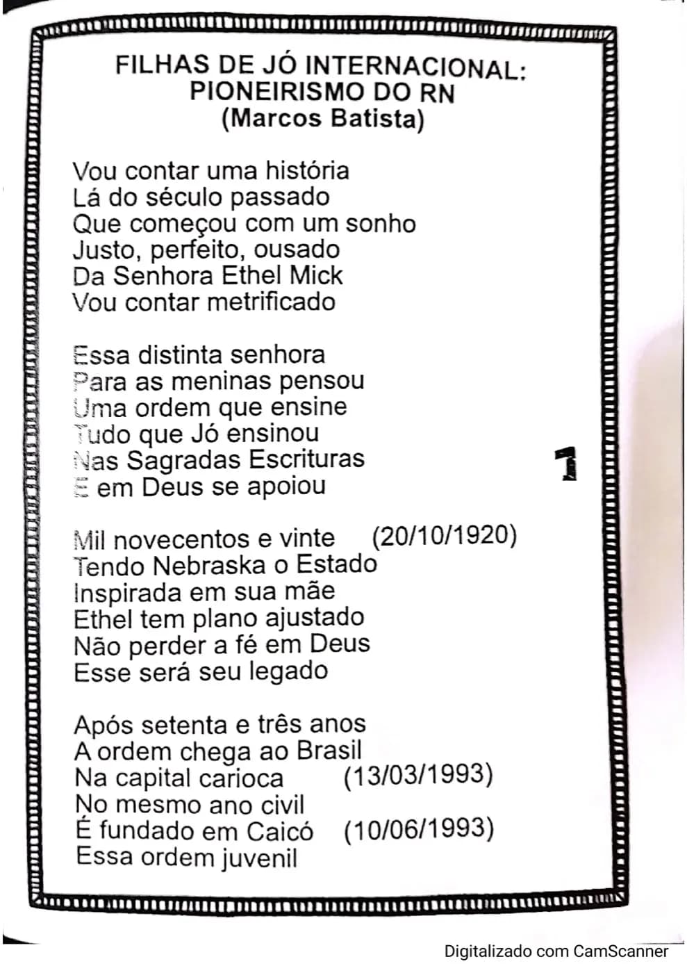 Registro fotográfico: CORDEL FILHAS DE JÔ INTERNACIONAL PIONERISMO DO RN