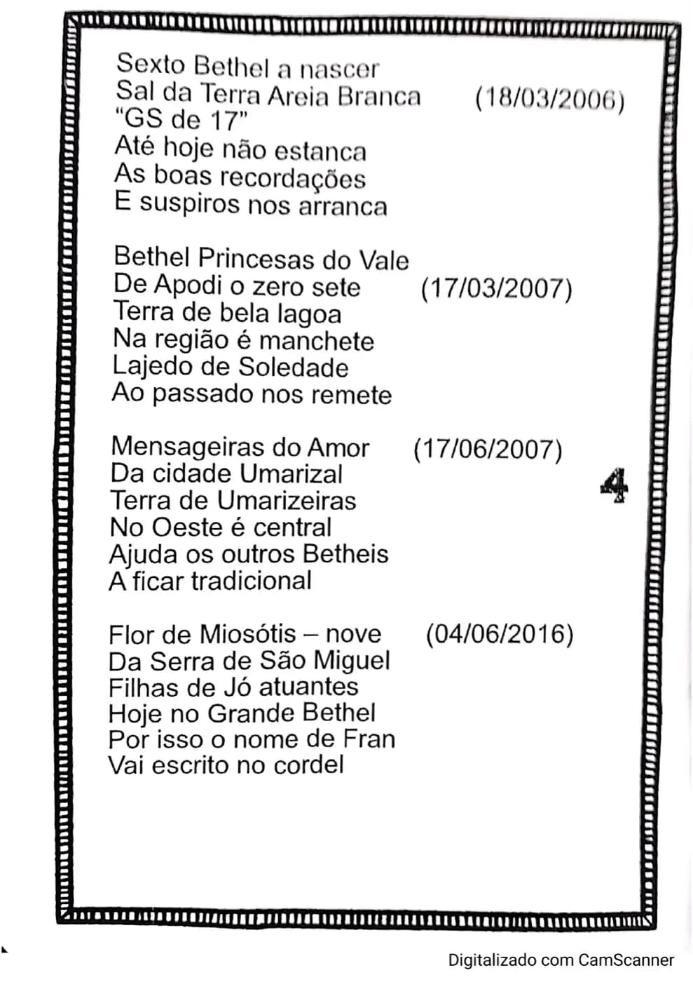 Registro fotográfico: CORDEL FILHAS DE JÔ INTERNACIONAL PIONERISMO DO RN