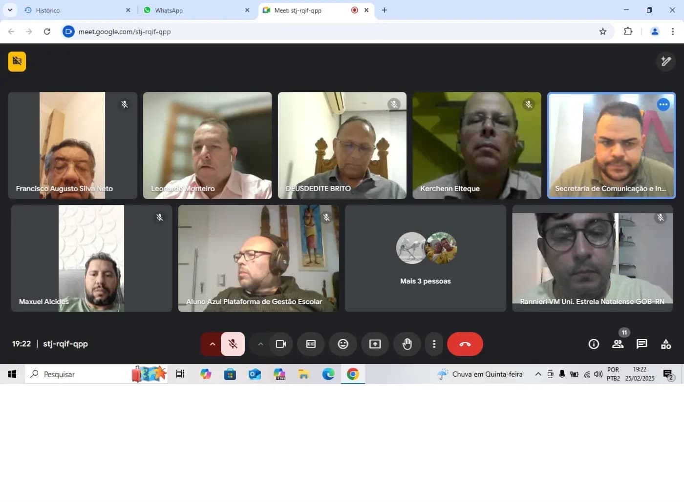 Registro fotográfico: REUNIÃO VIRTUAL SOBRE O SISTEMA CONECTA