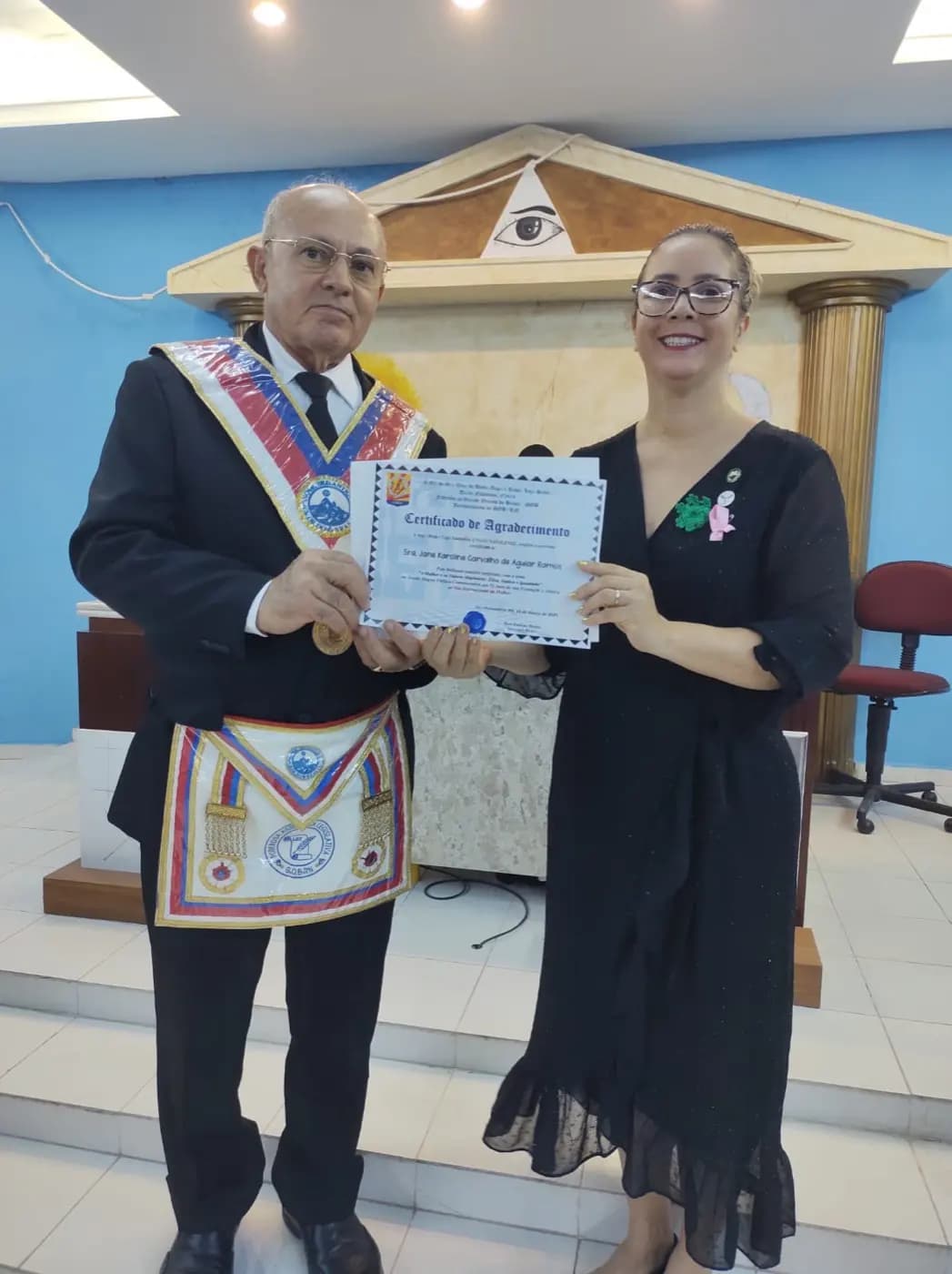 Registro fotográfico: SESSÃO MAGNA PÚBLICA ALUSIVA AO 51º ANO DE FUNDAÇÃO DA LOJA MAÇÔNICA UNIÃO NATALENSE Nº 2.414, ORIENTE DE PARNAMIRIM/RN, E AO DIA INTERNACIONAL DA MULHER.