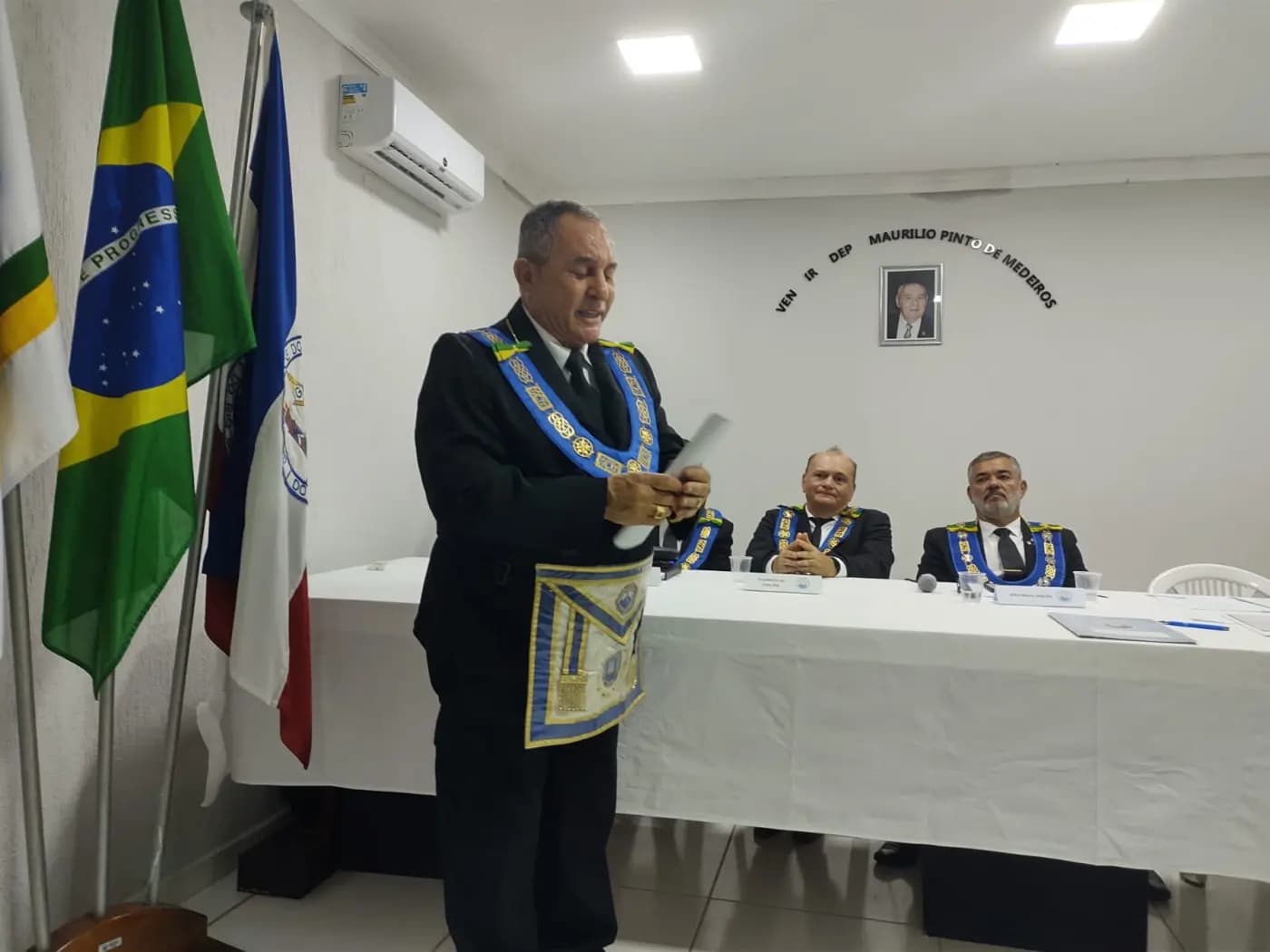 Registro fotográfico: ATO ADMINISTRATIVO DE POSSE DA DIRETORA EXECUTIVA DA APJ/GOB-RN, DE SECRETÁRIOS DO GOB-RN E DE JUÍZES DOS TRIBUNAIS MAÇÔNICOS DO GOB-RN.
