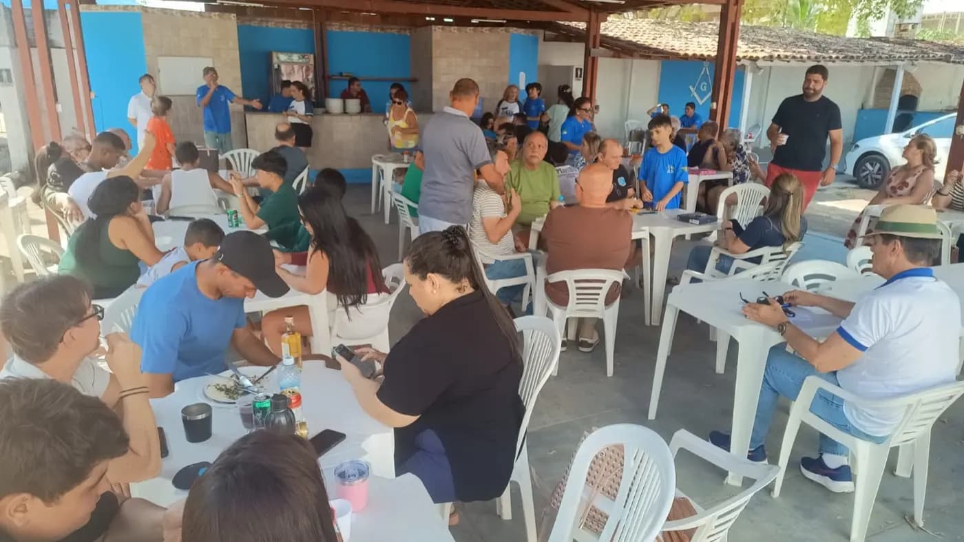 Registro fotográfico: VIII FEIJOADA ORGANIZADA PELO NÚCLEO ALFA UNIÃO NATALENSE N°42, DA AÇÃO PARAMAÇÔNICA JUVENIL – VIII APEIJOADA.