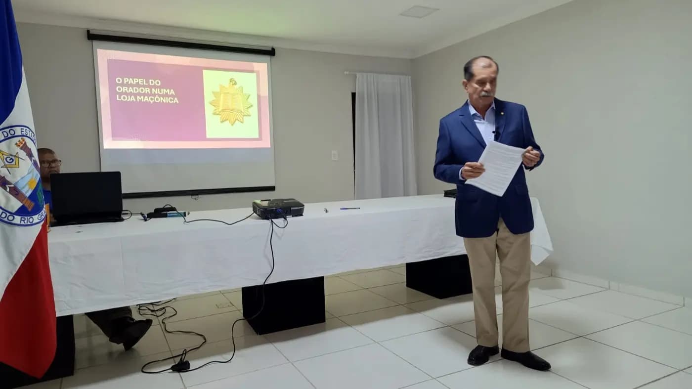 Registro fotográfico: CURSO PARA ORADORES E MESTRES DE HARMONIA.