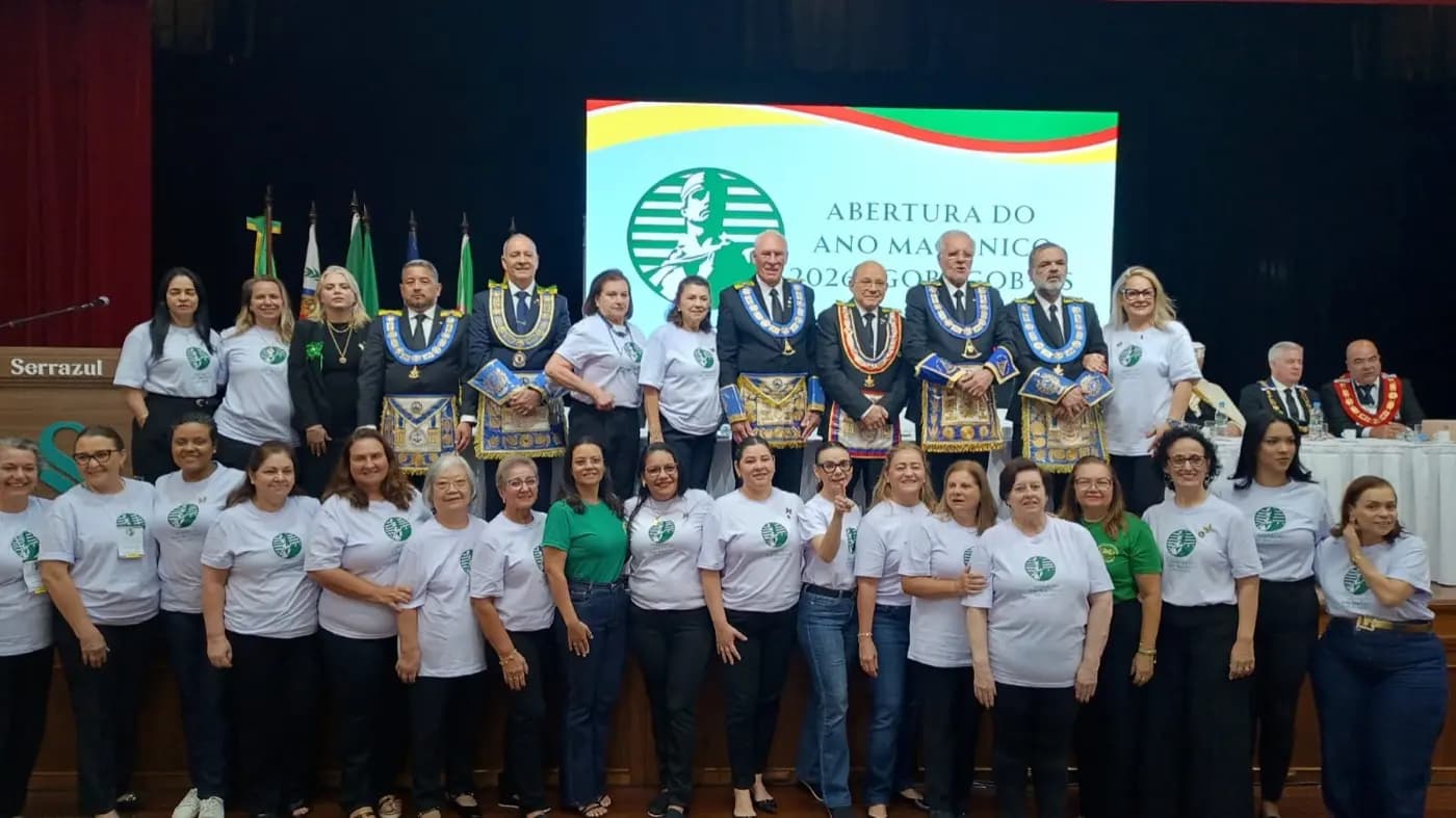 Registro fotográfico: ABERTURA DO ANO MAÇÔNICO 2026 DO GRANDE ORIENTE DO BRASIL (GOB).