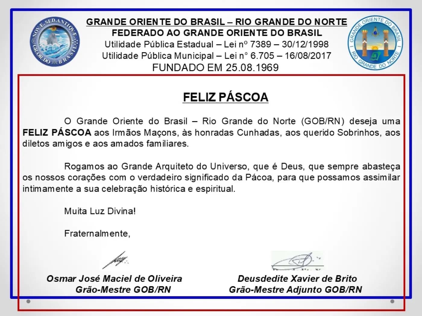 Registro fotográfico: FELIZ PÁSCOA