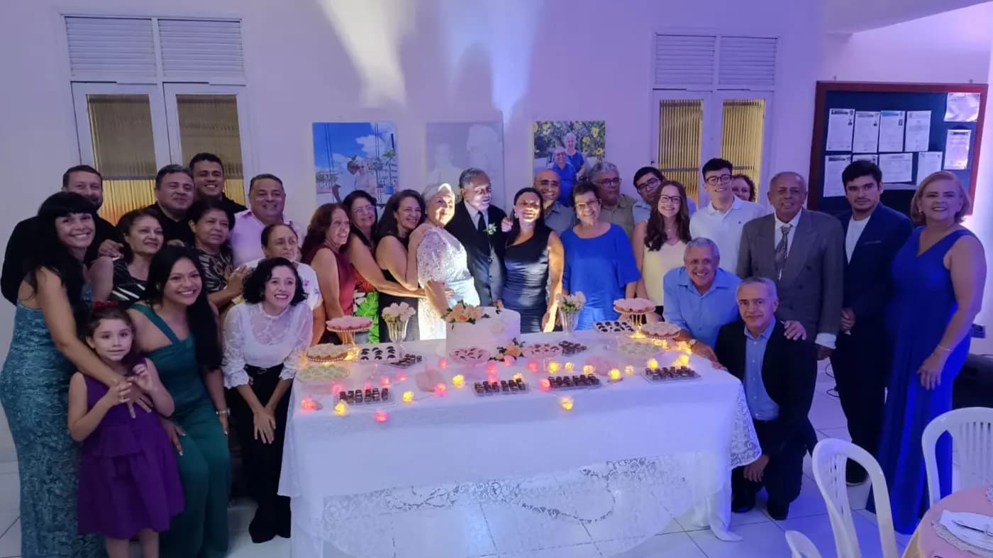 Registro fotográfico: CERIMÔNIA DE EXALTAÇÃO MATRIMONIAL DE BODAS DE OURO, REALIZADA NA LOJA MAÇÔNICA 21 DE MARÇO Nº 152, ORIENTE DE NATAL-RN.
