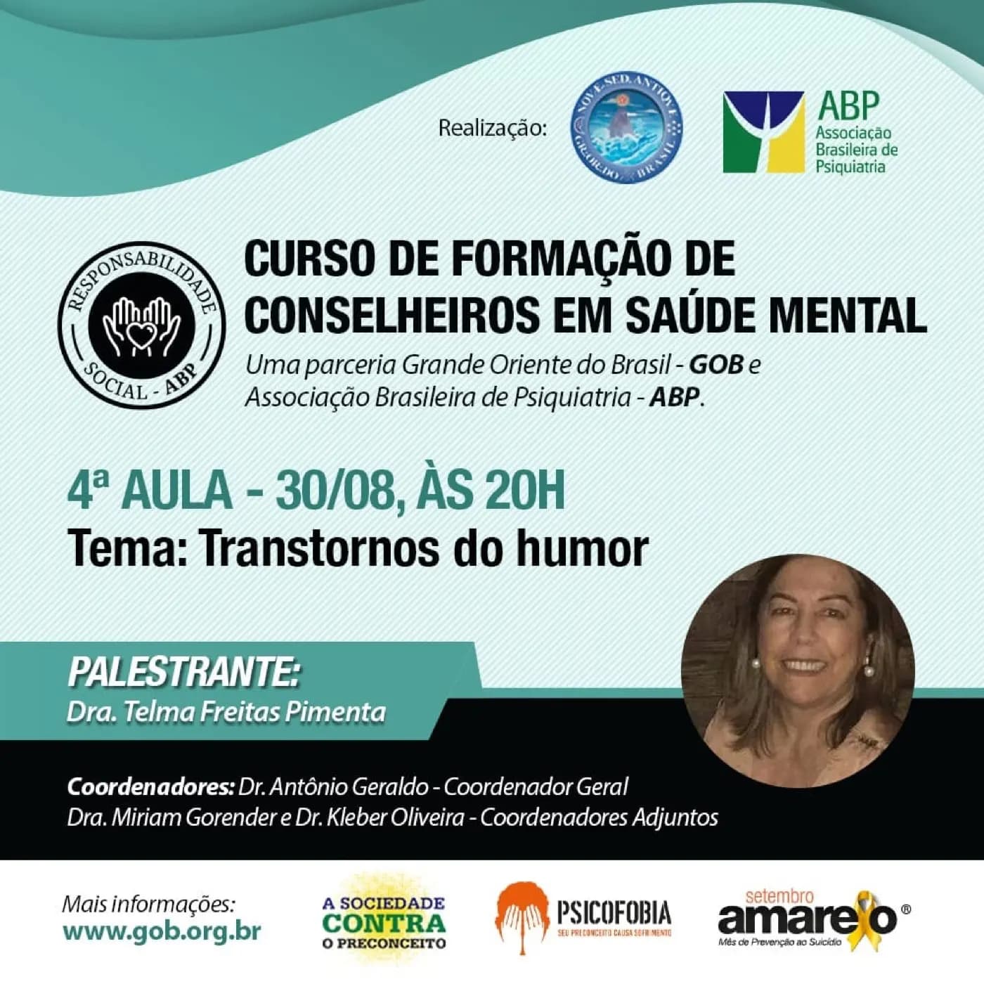 Registro fotográfico: Curso de Formação de Conselheiros em Saúde Mental da ABP e GOB