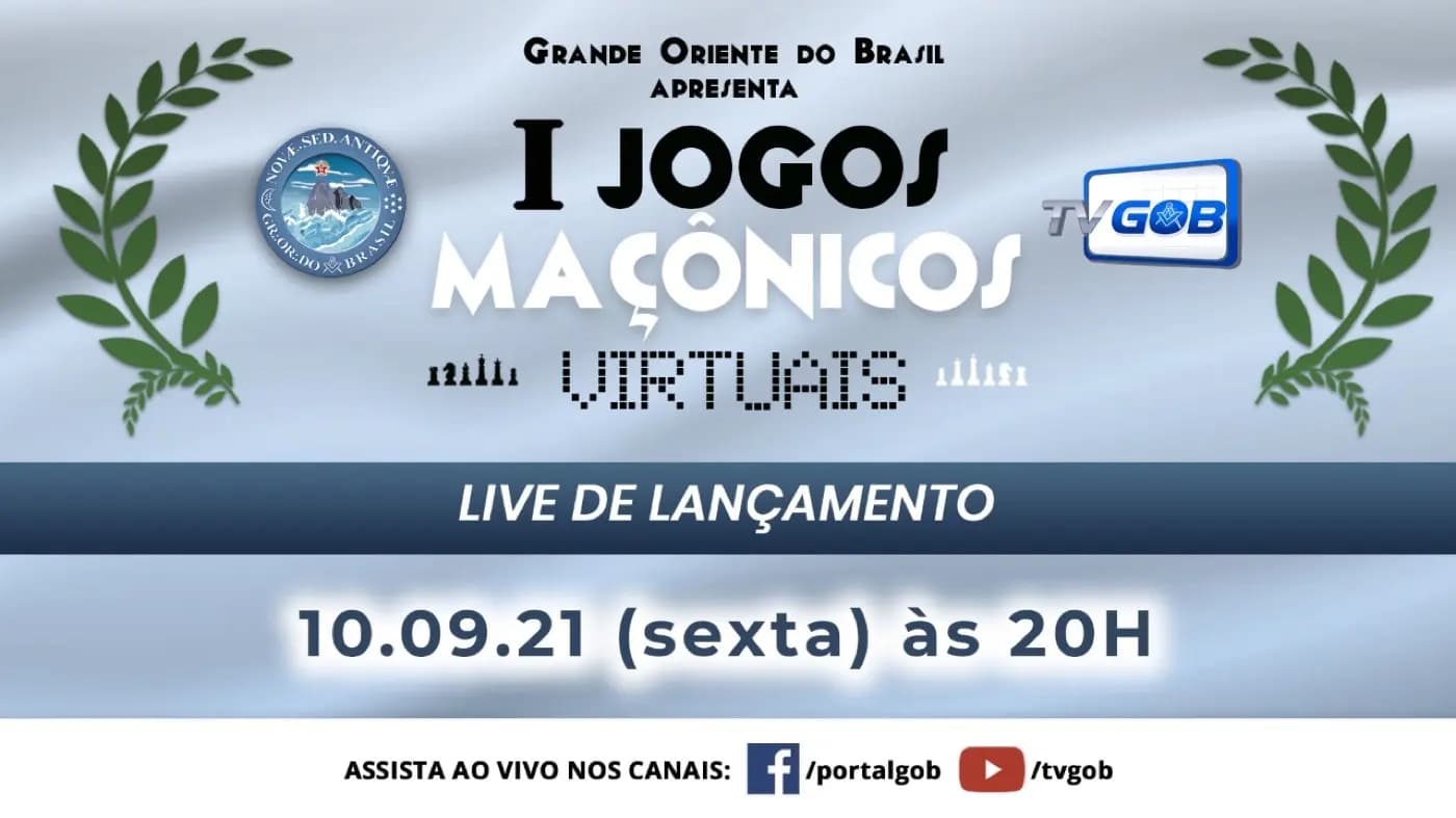 Registro fotográfico: LIVE de Lançamento dos I JOGOS MAÇÔNICOS VIRTUAIS DO GOB